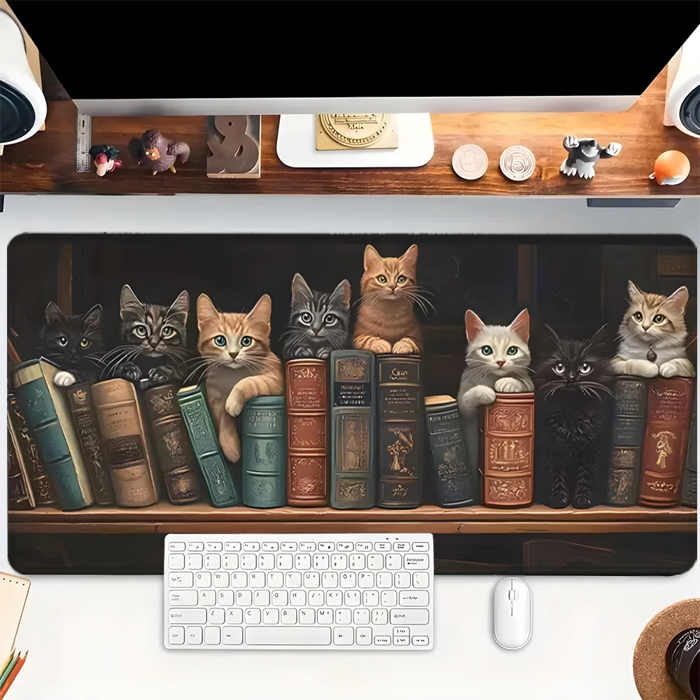 Cute Cat Mouse Pad XXL Gaming Mousepad Rubber Base with Stitched Edge Non-Slip Desk Pad Computer Large Desk Accessories
Cute Cat Mouse Pad XXL Gaming Mousepad Rubber Base with Stitched Edge Non-Slip Desk Pad Computer Large Desk Accessories