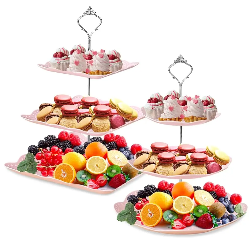 Cupcake Stand,2 Set Of 3-Tier Dessert Plates Mini Cakes Fruit Candy Display Tower Cookie Tray Ra Candy Buffet Holder Plastic
Cupcake Stand,2 Set Of 3-Tier Dessert Plates Mini Cakes Fruit Candy Display Tower Cookie Tray Ra Candy Buffet Holder Plastic