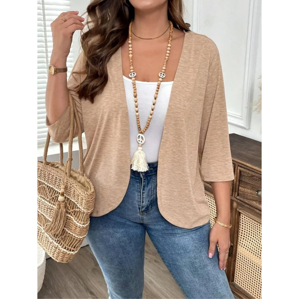 Женская однотонная повседневная куртка больших размеров с неровным подолом, модный многослойный кардиган для путешествий и отдыха, удобный и модный кардиган
Женская однотонная повседневная куртка больших размеров с неровным подолом, модный многослойный кардиган для путешествий и отдыха, удобный и модный кардиган