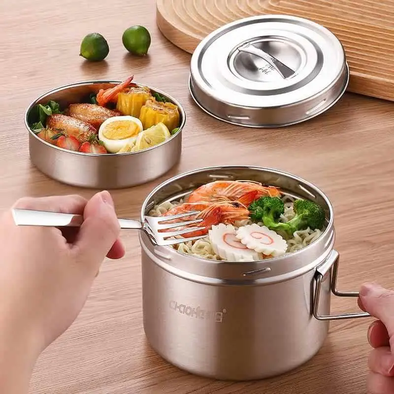 Stainless Steel round Divided Lunch Box Rice Cylinder Meal Package for Office Workers Soup Noodles Steam Rice Box Lunch Tray
Stainless Steel round Divided Lunch Box Rice Cylinder Meal Package for Office Workers Soup Noodles Steam Rice Box Lunch Tray