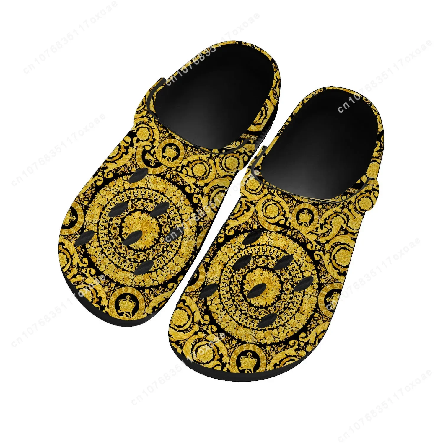 Luxury Golden Floral Prints Home Clog Mens Women Youth Boy Girl Sandals Shoes Garden Custom Breathable Shoe Beach Hole Slippers
Luxury Golden Floral Prints Home Clog Mens Women Youth Boy Girl Sandals Shoes Garden Custom Breathable Shoe Beach Hole Slippers