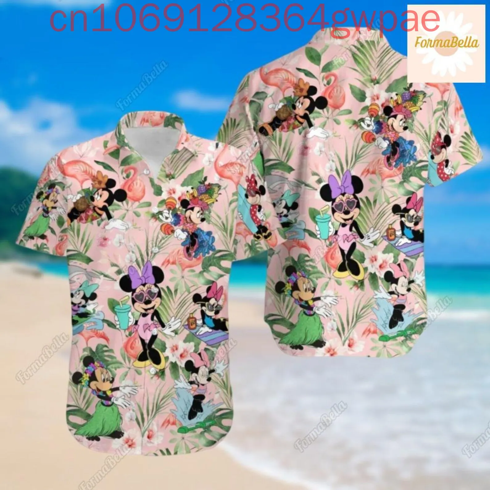 Summer Minnie Hawaiian Shirt Women's Short Sleeve Button Shirt Disney Mickey Men's Casual Beach Vacation Sun Protection Shirt
Summer Minnie Hawaiian Shirt Women's Short Sleeve Button Shirt Disney Mickey Men's Casual Beach Vacation Sun Protection Shirt