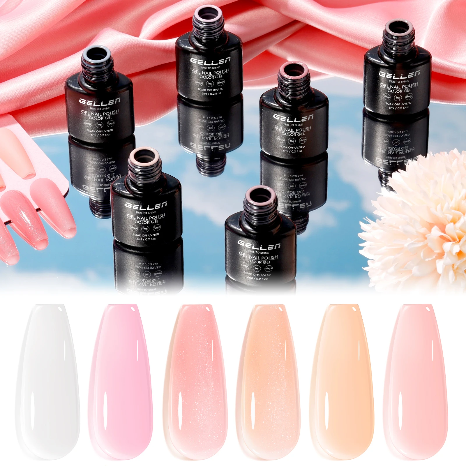 GELLEN Желейный гель-лак для ногтей 6 мл 6 цветов Millky White Pink Nude Гель-лак Набор для женщин и девочек Красота Маникюр DIY Art Salon Design
GELLEN Желейный гель-лак для ногтей 6 мл 6 цветов Millky White Pink Nude Гель-лак Набор для женщин и девочек Красота Маникюр DIY Art Salon Design