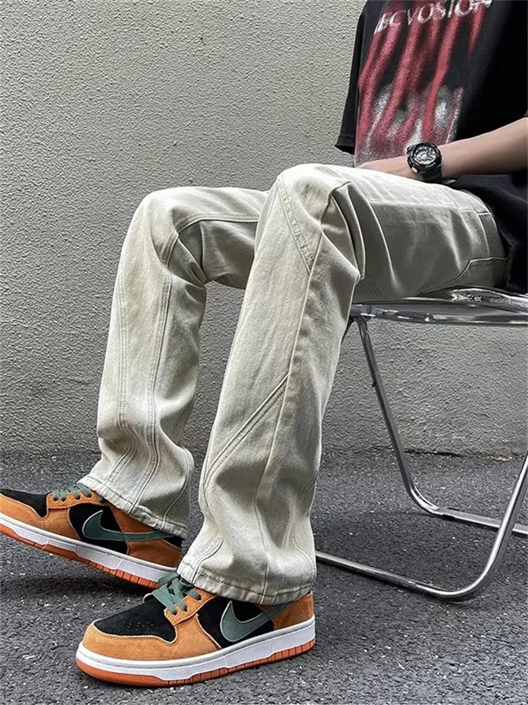 Waed Heavyweight Men's Jeans Spring Trendy Vintage Mud Dye Wide Leg Casual Straight Fit Jeans Youth ular Long Pants
Waed Heavyweight Men's Jeans Spring Trendy Vintage Mud Dye Wide Leg Casual Straight Fit Jeans Youth ular Long Pants