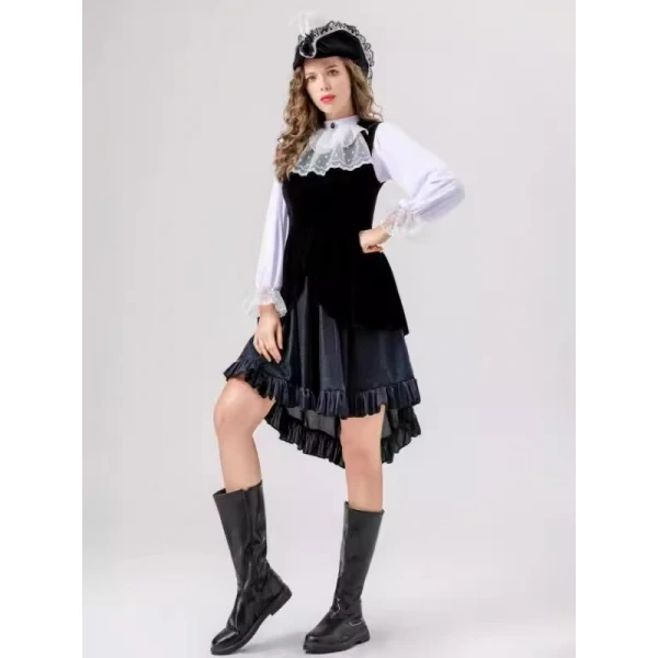 Adult Caribbean Pirate Costume Role-playing Stage Performance Halloween College Style Pirate Skirt for Women
Adult Caribbean Pirate Costume Role-playing Stage Performance Halloween College Style Pirate Skirt for Women