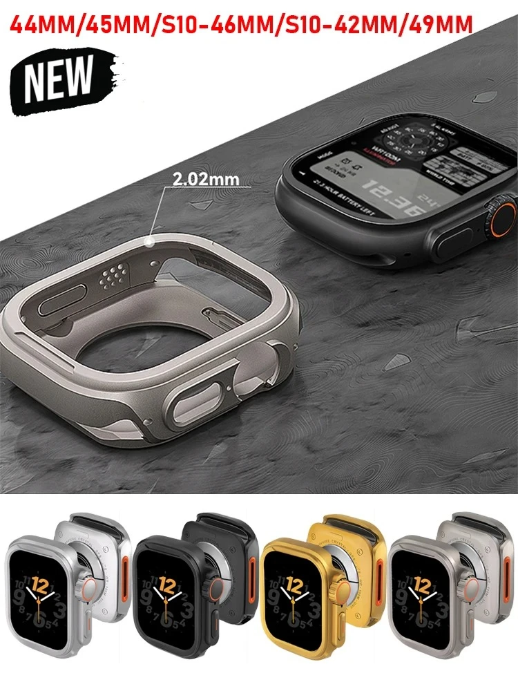 Металлический корпус для Apple Watch 49 мм, 46 мм, 42 мм, 44 45, защитный чехол, алюминиевая крышка, рамка-бампер для IWatch Series 10, изменение на ультра 
Металлический корпус для Apple Watch 49 мм, 46 мм, 42 мм, 44 45, защитный чехол, алюминиевая крышка, рамка-бампер для IWatch Series 10, изменение на ультра