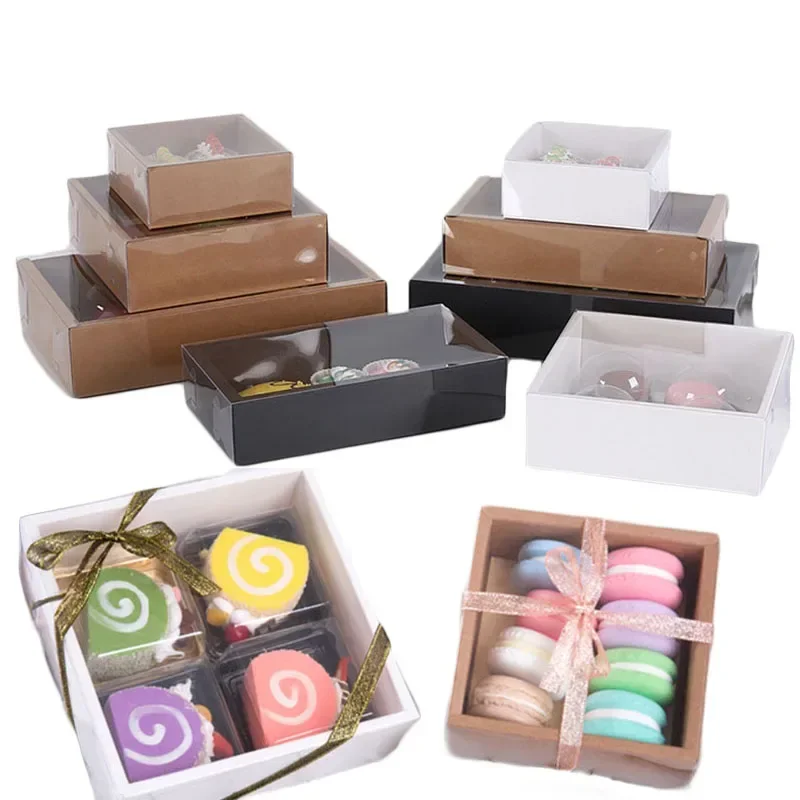 10Pcs Kraft Paper Packing Box With Transparent PVC Window White Black Display Gift Box Cake Cookie Wedding Clothes Guests Boxes
10Pcs Kraft Paper Packing Box With Transparent PVC Window White Black Display Gift Box Cake Cookie Wedding Clothes Guests Boxes
