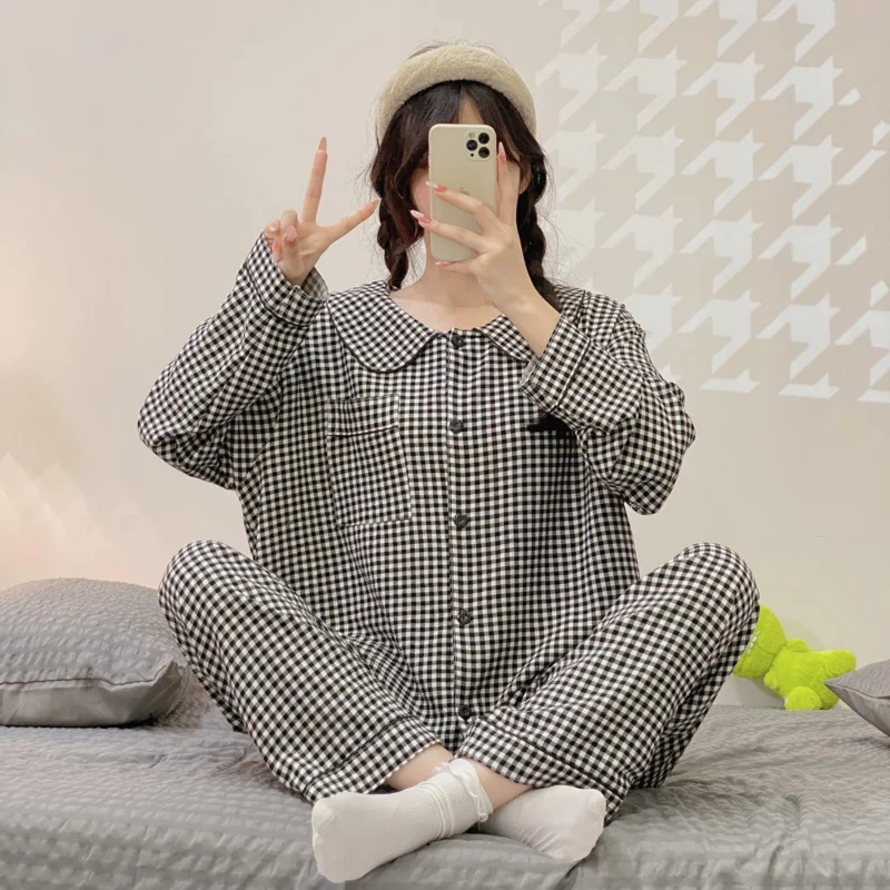 Wat plus size pajama Mujer cherry print sleepwear set long sleeve top pants ruffle homewear skin-friendly breathable 2025 New
Wat plus size pajama Mujer cherry print sleepwear set long sleeve top pants ruffle homewear skin-friendly breathable 2025 New