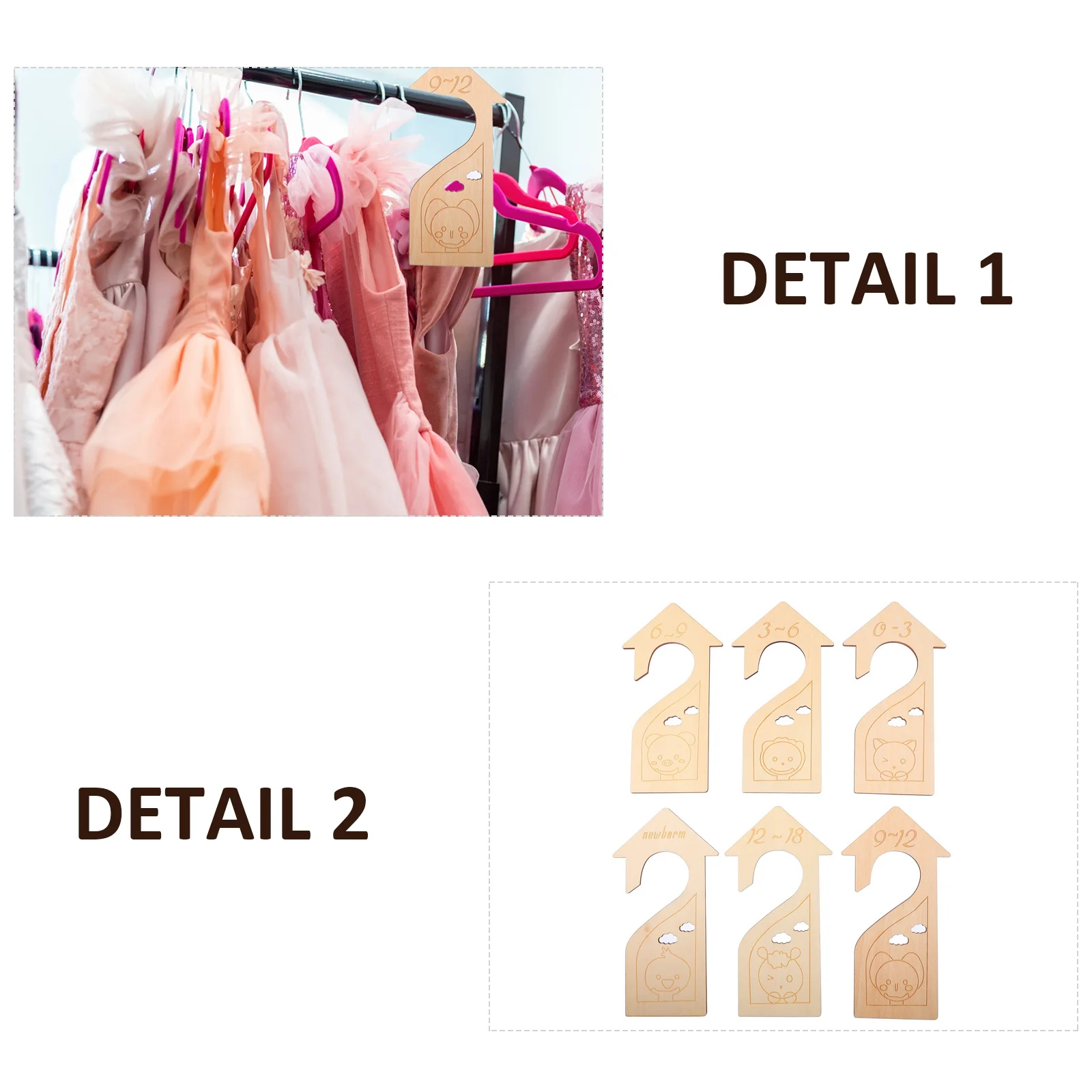 6pcs Wooden Baby Closet Divider ganizer Wardrobe Newborn Clothes Infant Wood Set Keep ganized
6pcs Wooden Baby Closet Divider ganizer Wardrobe Newborn Clothes Infant Wood Set Keep ganized