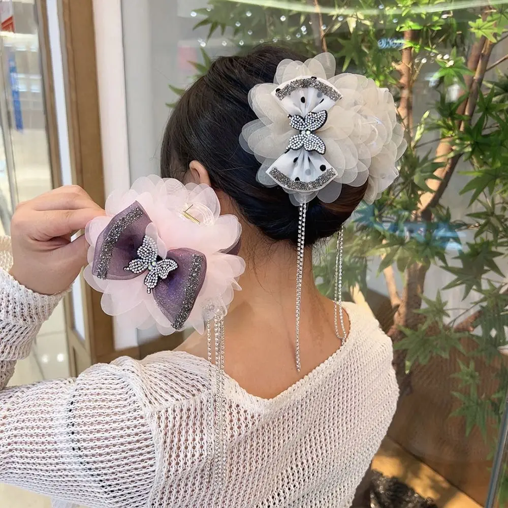 Elegant Fairy Flower Tassel Hair Claws Rhinestone Butterfly Exquisite Grasping Clip Updo Shark Clip for Women Girls
Elegant Fairy Flower Tassel Hair Claws Rhinestone Butterfly Exquisite Grasping Clip Updo Shark Clip for Women Girls