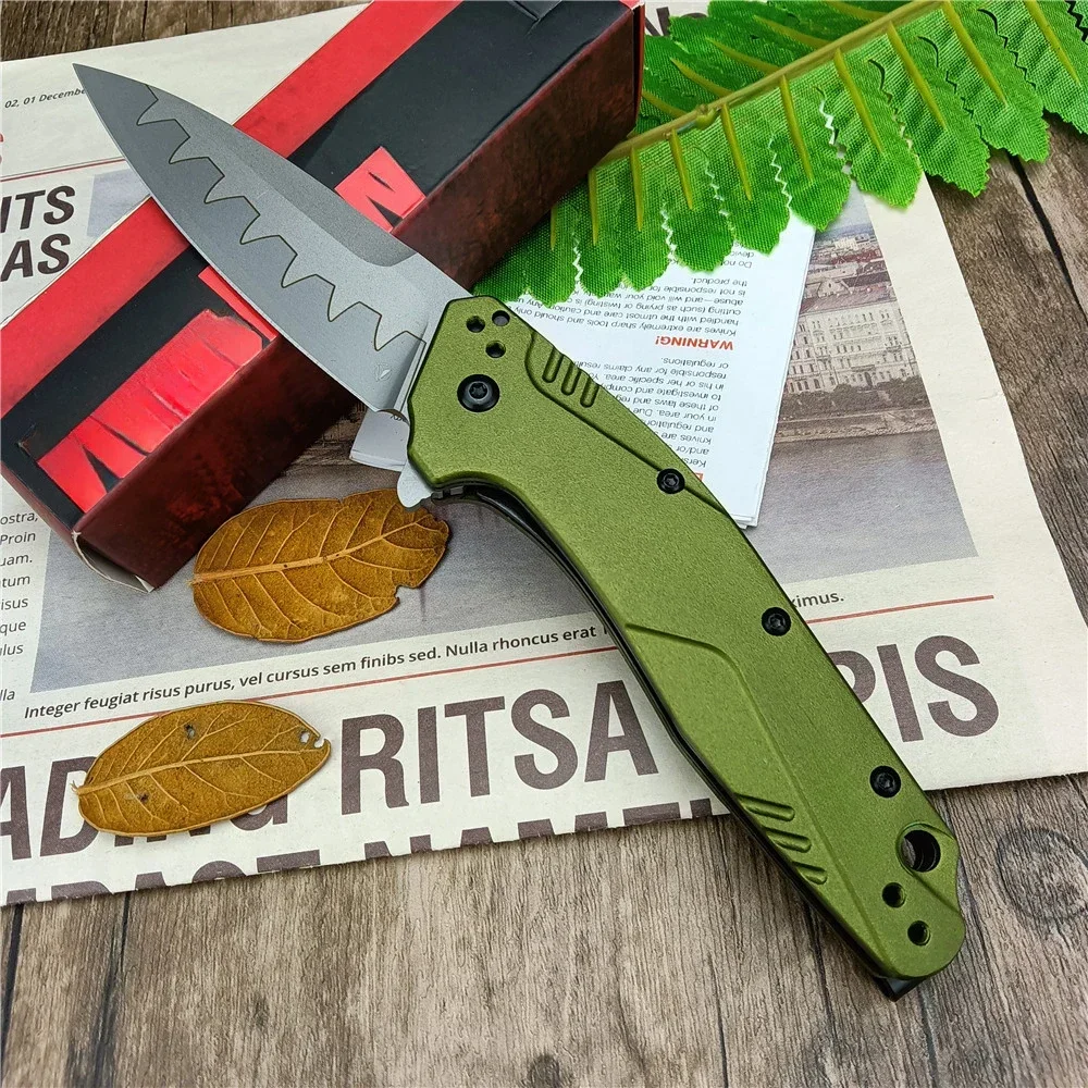 KS 1812 Dividend Folding Pocket Knife Aluminum Handle Olive 3 Inch Alloy Steel Blade Hunting EDC Tool Tactical Camp Knife
KS 1812 Dividend Folding Pocket Knife Aluminum Handle Olive 3 Inch Alloy Steel Blade Hunting EDC Tool Tactical Camp Knife