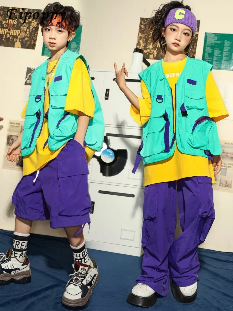 Shirt Vest Top Purple Casual Pocket Cargo Pants Shorts for Girl Boy Jazz Dance Costume Clothes
Shirt Vest Top Purple Casual Pocket Cargo Pants Shorts for Girl Boy Jazz Dance Costume Clothes
