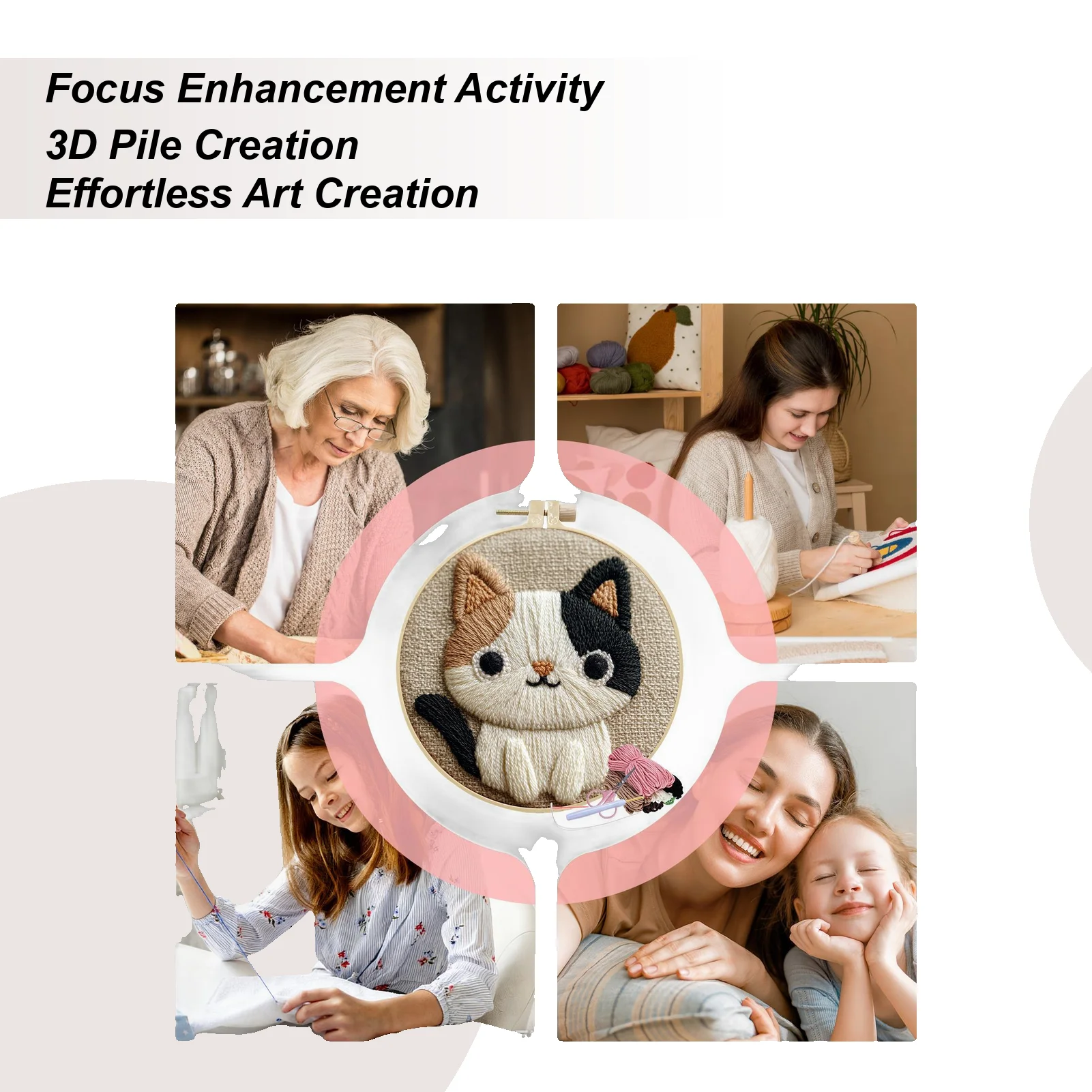 Набор для вышивания иглой для начинающих: милый котик, набор для рукоделия, наборы для вышивания иглой для взрослых, для снятия стресса, для семейного досуга
Набор для вышивания иглой для начинающих: милый котик, набор для рукоделия, наборы для вышивания иглой для взрослых, для снятия стресса, для семейного досуга