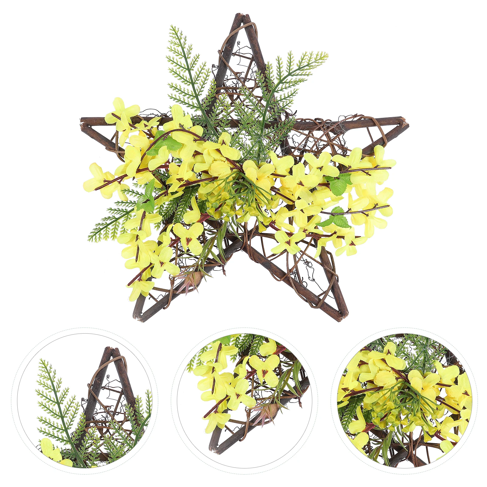 1Pcs Pentagram Simulated Flower Pendant Wooden Wall Hanging Decor Home Natural Flower Pendant for Indoor Outdoor 
1Pcs Pentagram Simulated Flower Pendant Wooden Wall Hanging Decor Home Natural Flower Pendant for Indoor Outdoor