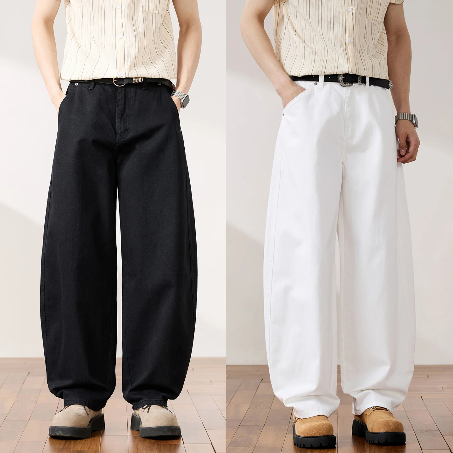Black White Jeans Men Streetwear Fashion Hip Hop Loose Casual Wide Leg Baggy Jeans Pants Cityboy Harem Jeans Trousers
Black White Jeans Men Streetwear Fashion Hip Hop Loose Casual Wide Leg Baggy Jeans Pants Cityboy Harem Jeans Trousers