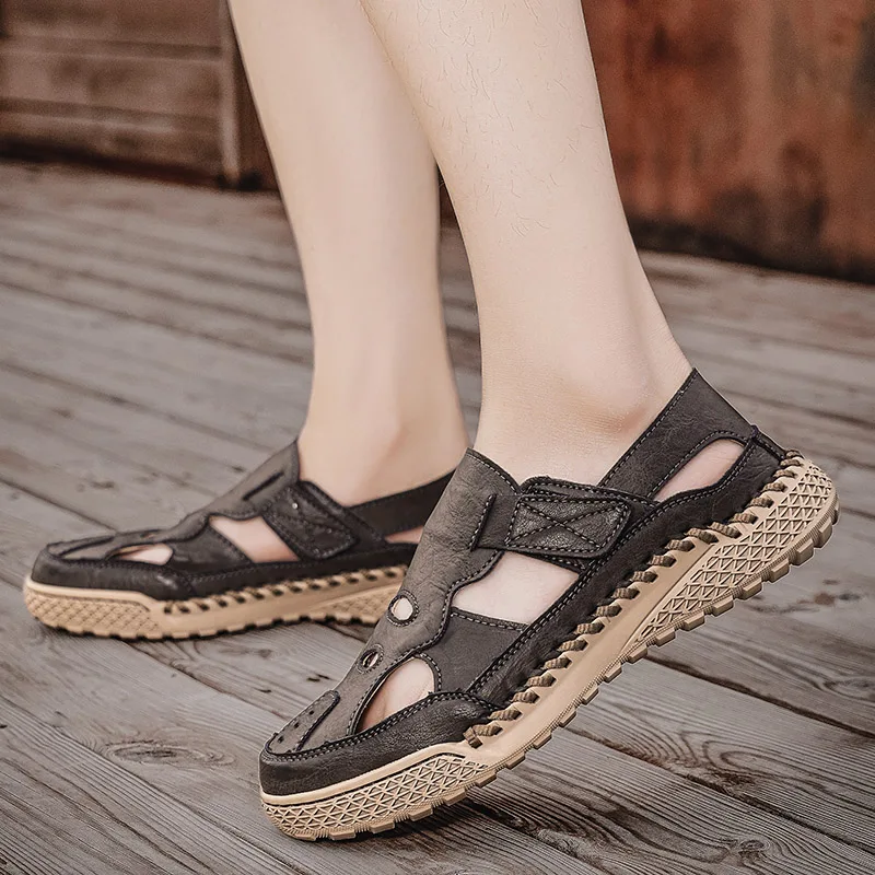Summer men's shoes Leisure and Business Versatile Design Styles Work and party outdoor shoes 38-46 Plus Size Sandals Black
Summer men's shoes Leisure and Business Versatile Design Styles Work and party outdoor shoes 38-46 Plus Size Sandals Black