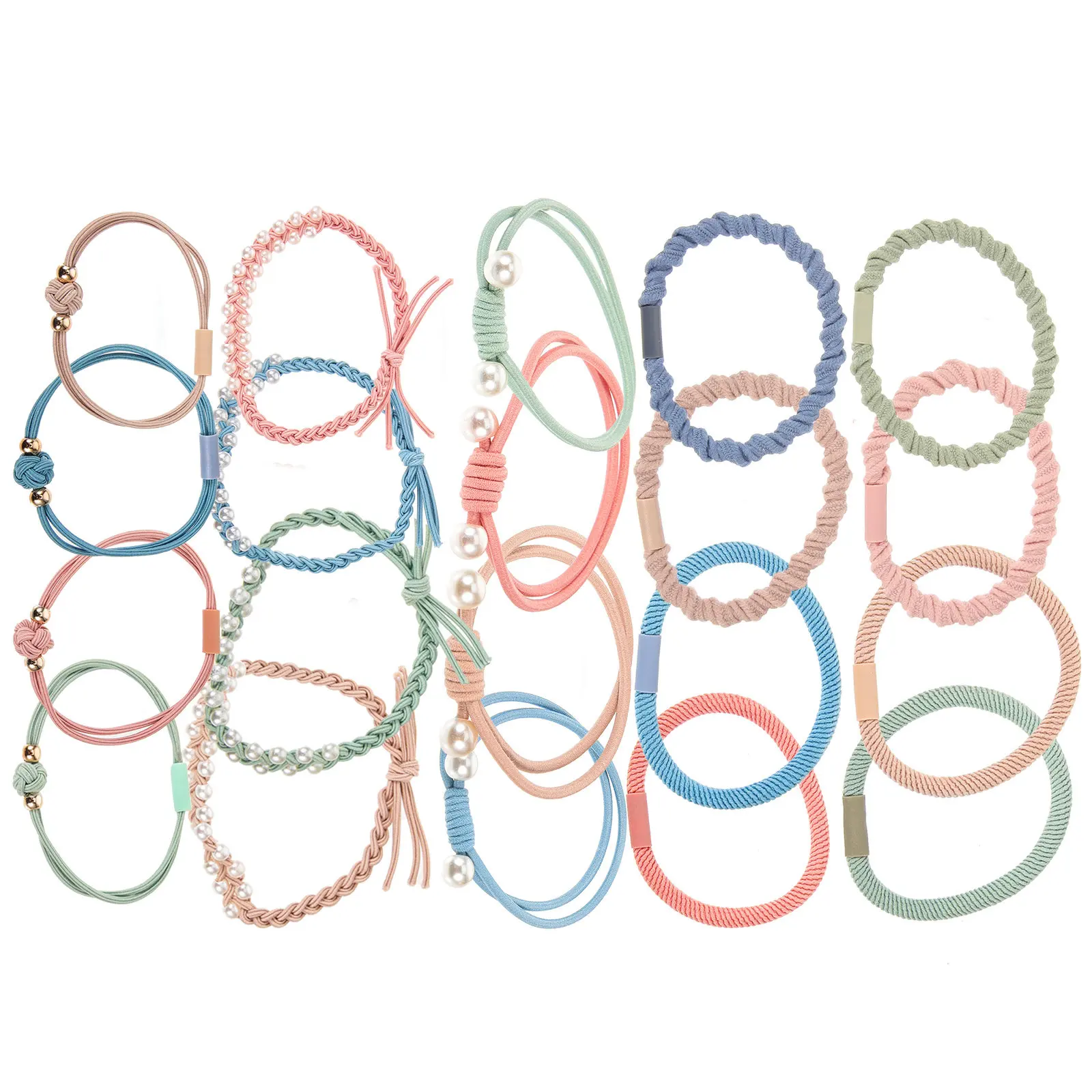 20pcs Pearl Rings Elastic Hair Ropes Woven Ponytail Holders For Women Wedding Party Festival Hair Accessories
20pcs Pearl Rings Elastic Hair Ropes Woven Ponytail Holders For Women Wedding Party Festival Hair Accessories