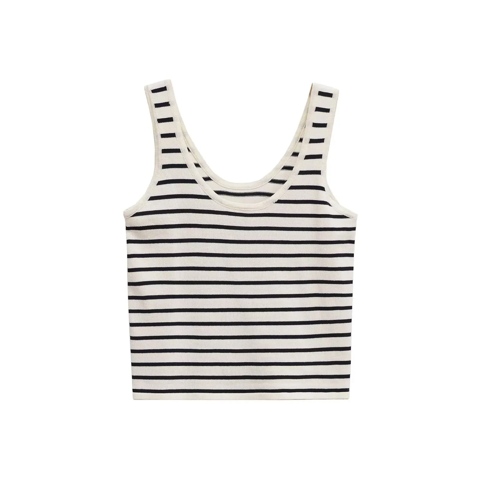 PB&ZA2025 new summer women's casual fashion classic inner striped round neck wide shoulder strap knitted top
PB&ZA2025 new summer women's casual fashion classic inner striped round neck wide shoulder strap knitted top
