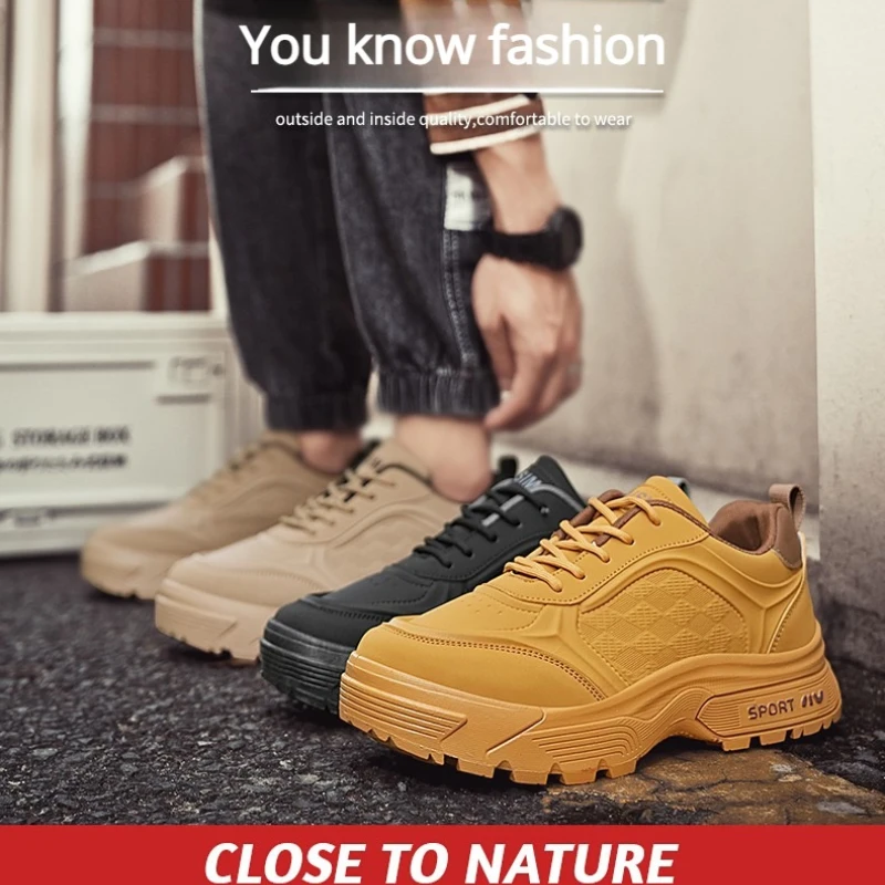 Autumn and Winter Outdoor Work Safety Shoes for Men Large-sized Flat Heels Mid-top Lace-up Brand Big-head Work Boots
Autumn and Winter Outdoor Work Safety Shoes for Men Large-sized Flat Heels Mid-top Lace-up Brand Big-head Work Boots