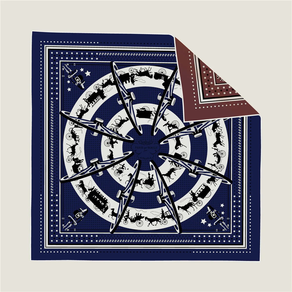 Geometric Carriage Chain Pattern Scarf 90cm Versatile Asymmetrical Silk Double Sided Large Square Scarf for All Seasons
Geometric Carriage Chain Pattern Scarf 90cm Versatile Asymmetrical Silk Double Sided Large Square Scarf for All Seasons