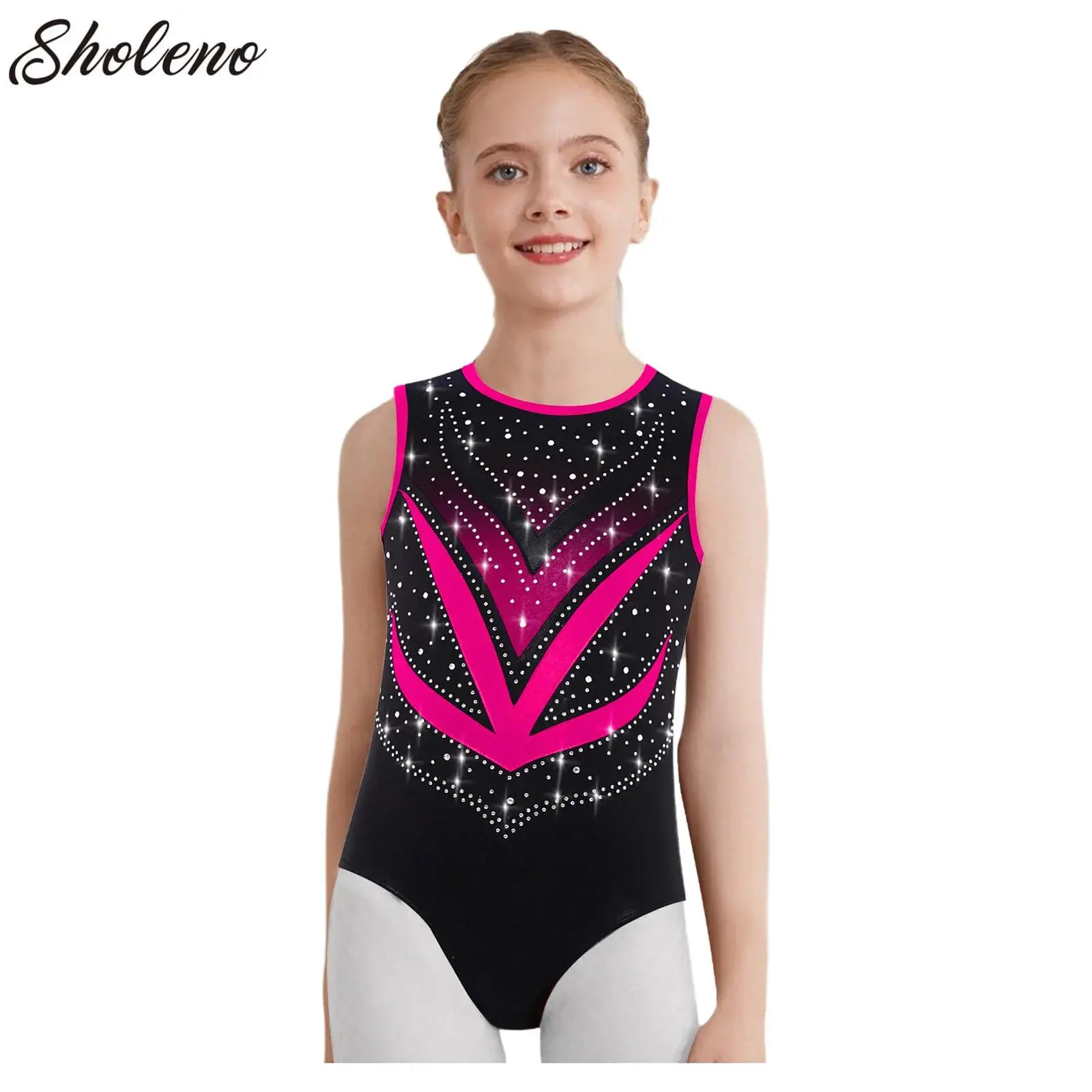 Kids Girls Gymnastics Leotard Ballet Tank Unitard Sleeveless Mesh Rhinestones Workout Bodysuit Figure Skating Practice Clothes
Kids Girls Gymnastics Leotard Ballet Tank Unitard Sleeveless Mesh Rhinestones Workout Bodysuit Figure Skating Practice Clothes