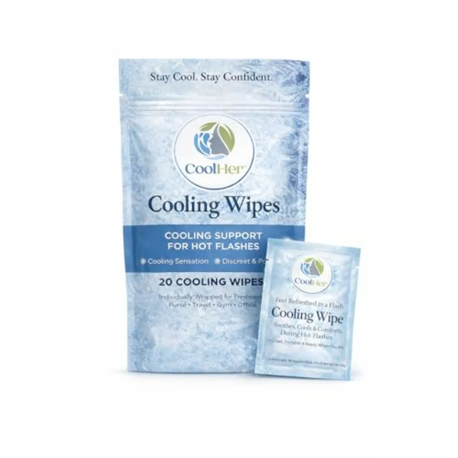 Cooling Wipes for Hot Flashes Gentle Cooling, Not Overpowering Menopause Support Wipes for Women Individually Wrapped, On-the-G
Cooling Wipes for Hot Flashes Gentle Cooling, Not Overpowering Menopause Support Wipes for Women Individually Wrapped, On-the-G