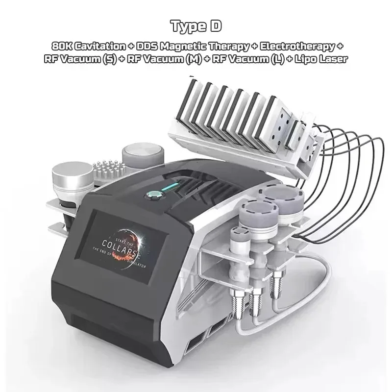 5 in 1 Skin Firming Ultrasonic Vacuum Cavitation Machine RF Lifting 80k Ultrasonic Slimming Equipment with CE 2025
5 in 1 Skin Firming Ultrasonic Vacuum Cavitation Machine RF Lifting 80k Ultrasonic Slimming Equipment with CE 2025