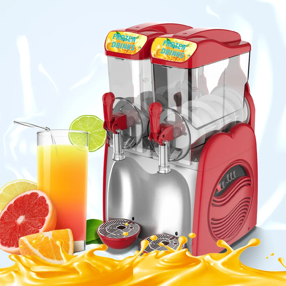Commercial Use 12L X 2 Tanks Fast Cooling Slush Making Machine New Export Quality For Snow Frozen Drink Slushy Smoothie Sugar
Commercial Use 12L X 2 Tanks Fast Cooling Slush Making Machine New Export Quality For Snow Frozen Drink Slushy Smoothie Sugar