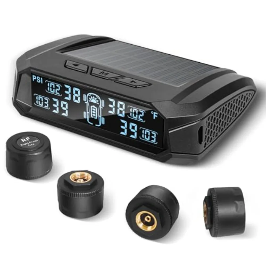 RV tire Pressure Monitoring System Wireless TPMS Tire Pressure Monitor System with Solar Charger RV TPMS with 4 tire Pressure S
RV tire Pressure Monitoring System Wireless TPMS Tire Pressure Monitor System with Solar Charger RV TPMS with 4 tire Pressure S