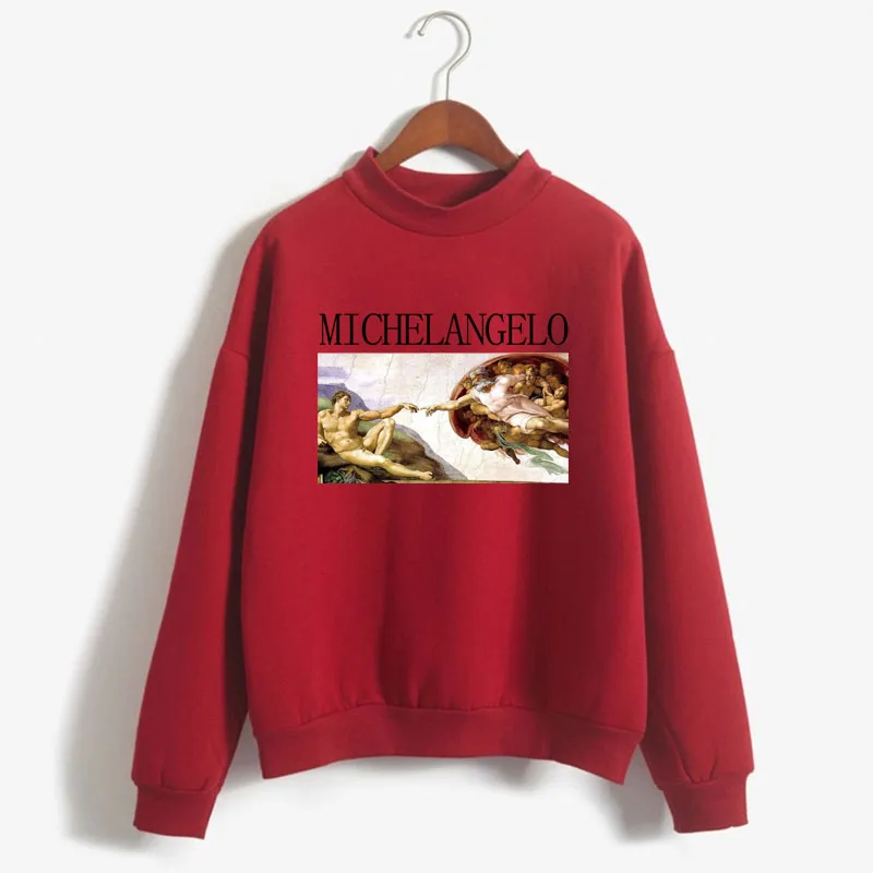 The Creation of Adam Michelangelo Print Women Sweatshirt Korean O-neck Knitted Pullover Thick Autumn Candy Color Lady Clothing
The Creation of Adam Michelangelo Print Women Sweatshirt Korean O-neck Knitted Pullover Thick Autumn Candy Color Lady Clothing