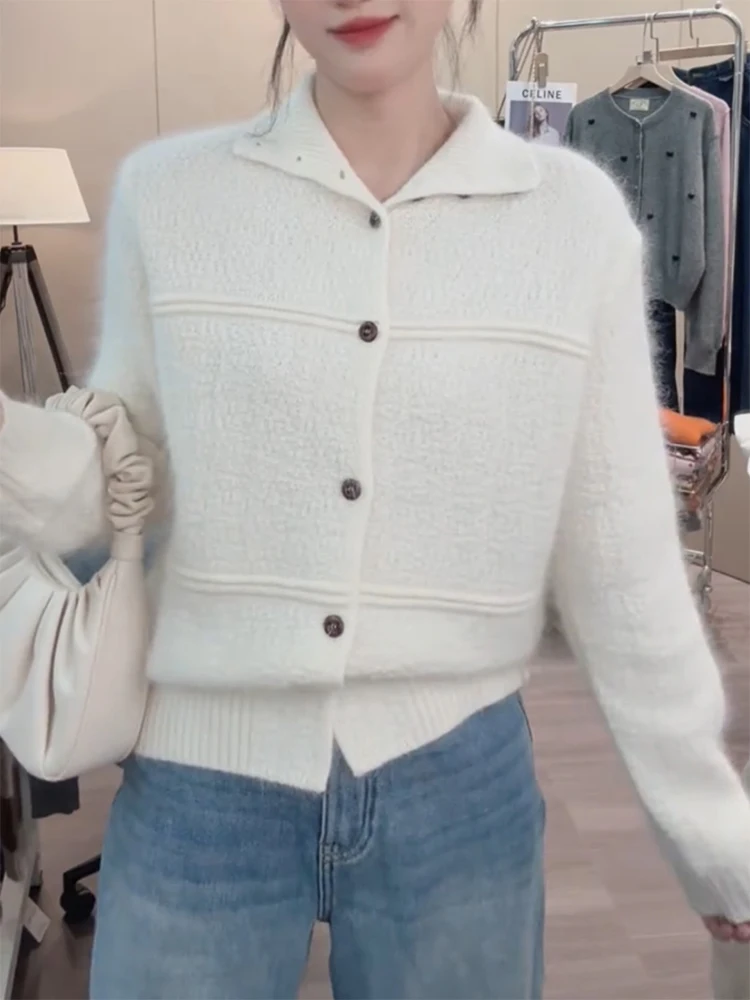 Корейский элегантный простой вязаный кардиган на осень-зиму, новый, больших размеров, универсальный, омолаживающий, женский свитер
Корейский элегантный простой вязаный кардиган на осень-зиму, новый, больших размеров, универсальный, омолаживающий, женский свитер