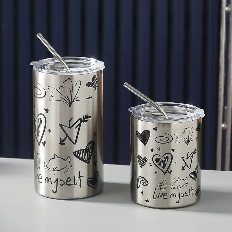 Graffiti printing stainless steel heat preservation portable outdoor water cup home handy simple office couple coffee cups
Graffiti printing stainless steel heat preservation portable outdoor water cup home handy simple office couple coffee cups