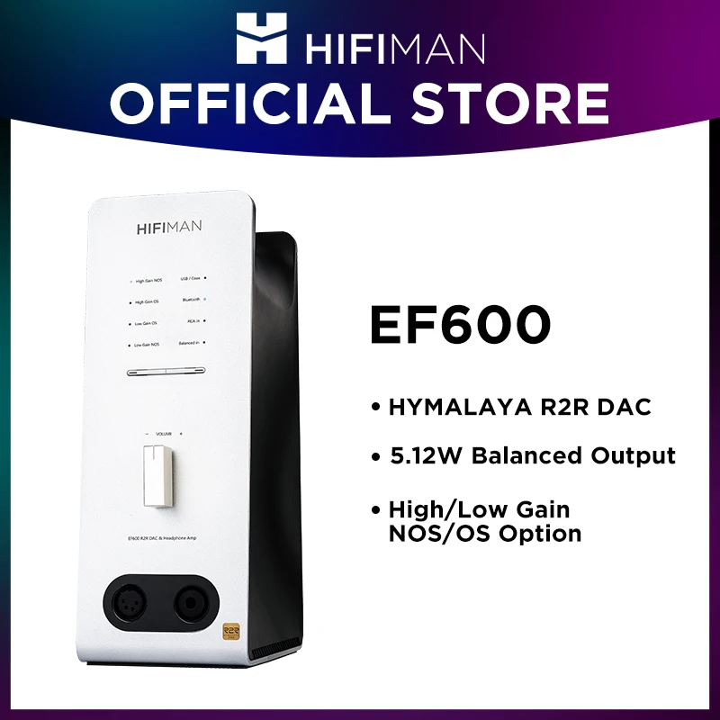 HIFIMAN EF600 Bluetooth DAC/Amplifier/Headphone Stand with HYMALAYA Pro R2R DAC
HIFIMAN EF600 Bluetooth DAC/Amplifier/Headphone Stand with HYMALAYA Pro R2R DAC