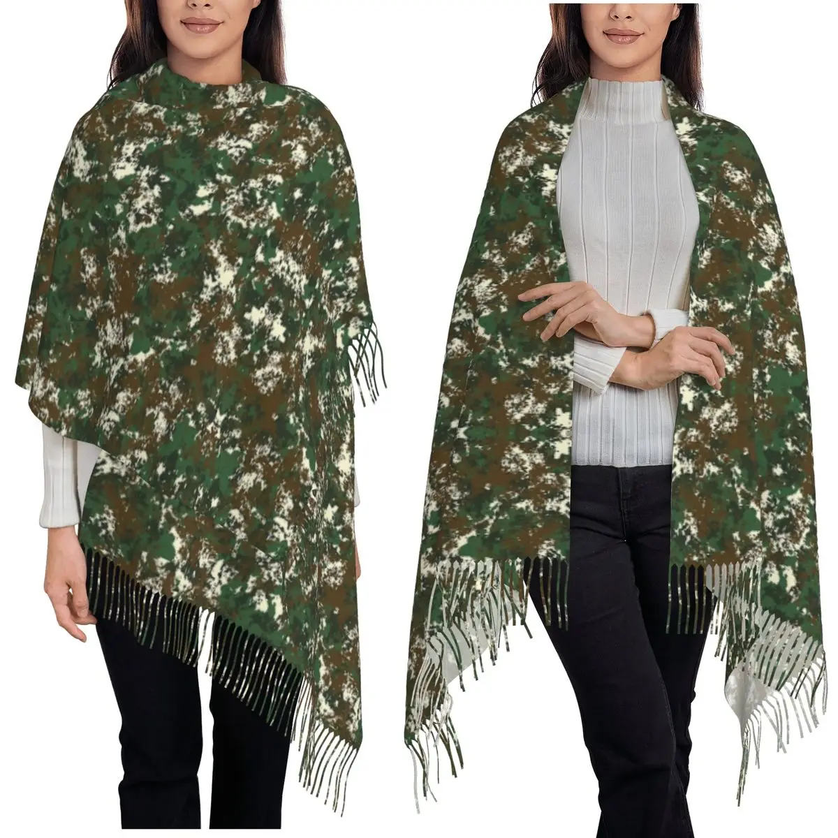 Flecktarn камуфляжный шарф, шарфы с кисточками для женщин, мягкие теплые шали и накидки, длинная осенне-зимняя шаль
Flecktarn камуфляжный шарф, шарфы с кисточками для женщин, мягкие теплые шали и накидки, длинная осенне-зимняя шаль
