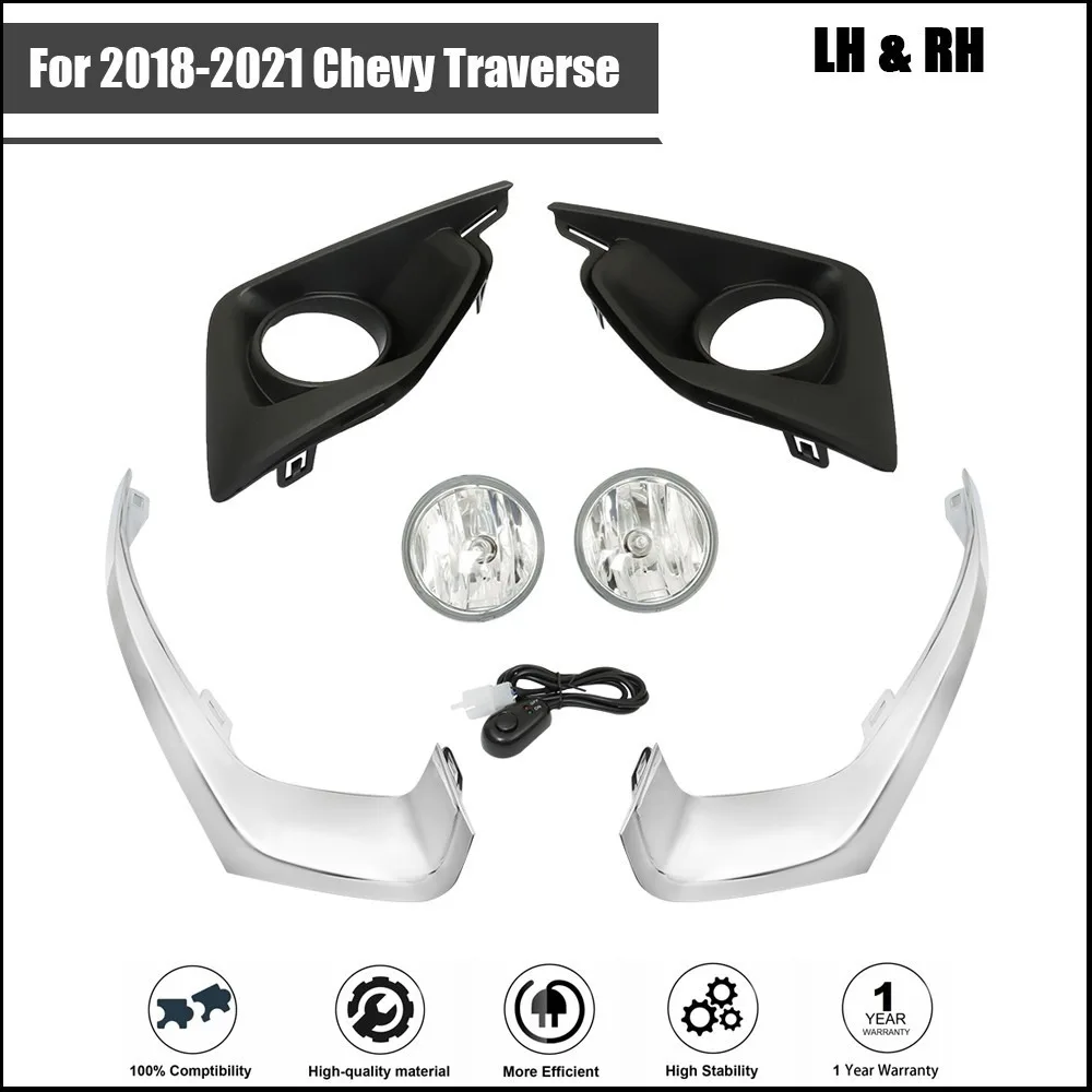 For Chevy Traverse 2018-2021 Bumper Fog Lights +Bezel+Harness +Switch+Relay Pair
For Chevy Traverse 2018-2021 Bumper Fog Lights +Bezel+Harness +Switch+Relay Pair