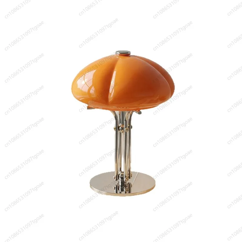 Vintage Bauhaus Mushroom Table Lamp, Rechargeable Chrome Pumpkin Desk Lamp, Modern Designer Bedside Light for Bedroom
Vintage Bauhaus Mushroom Table Lamp, Rechargeable Chrome Pumpkin Desk Lamp, Modern Designer Bedside Light for Bedroom