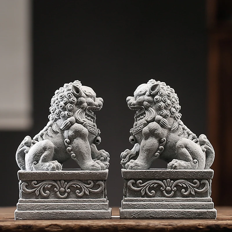 Chinese Foo Dogs Statue Pair, Guardian Lion Fu Dog Figurines, Traditional Chinese Protection Ornament Home Decor
Chinese Foo Dogs Statue Pair, Guardian Lion Fu Dog Figurines, Traditional Chinese Protection Ornament Home Decor