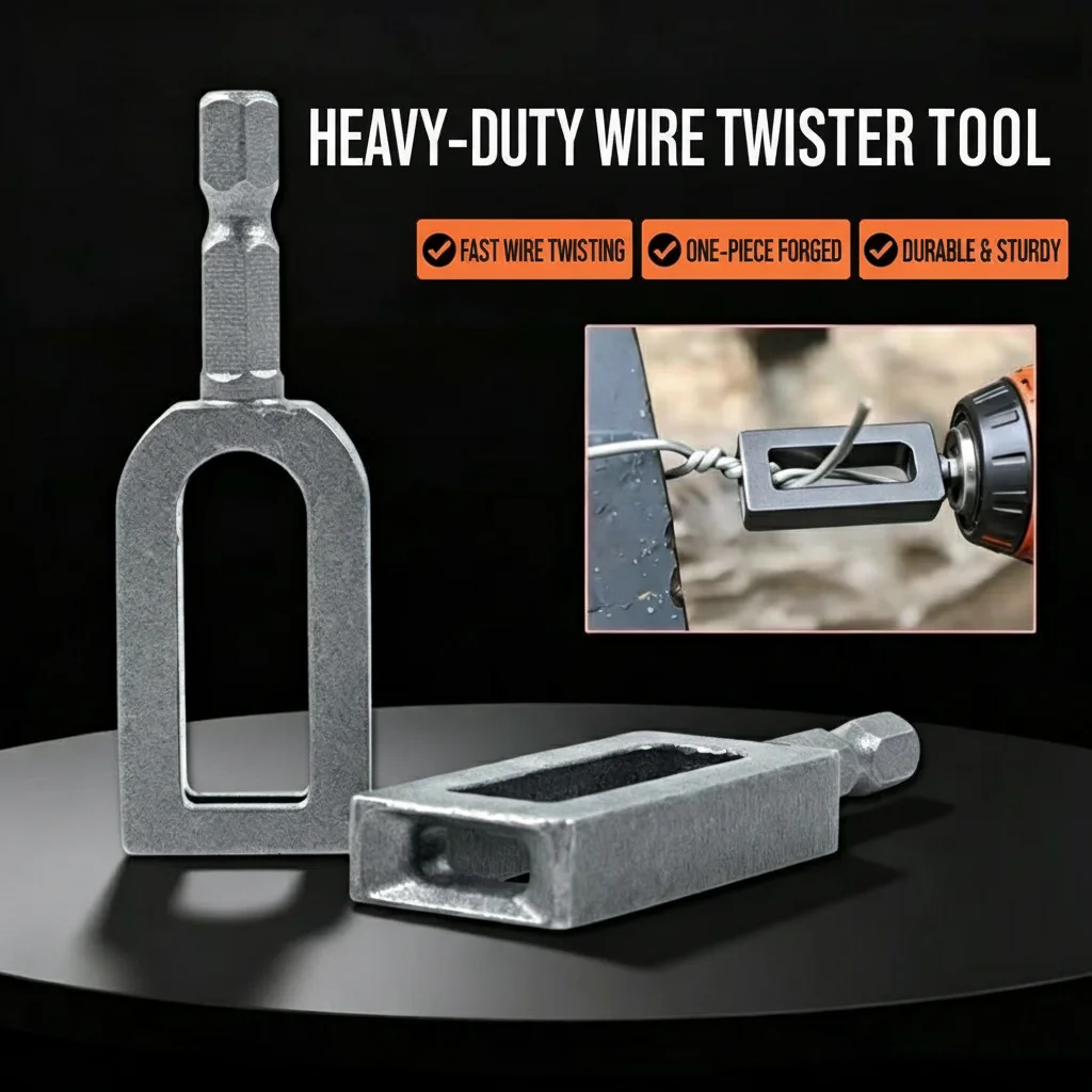 Steel Wire Twister Tool Electric Drill Attachment Fast Wire Twisting Fence Wire Tying Tool Cable Device For Construction Farm
Steel Wire Twister Tool Electric Drill Attachment Fast Wire Twisting Fence Wire Tying Tool Cable Device For Construction Farm