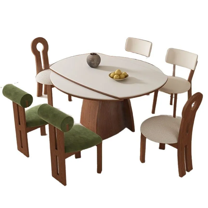 Medieval ash wood solid wood retractable rock slab Nordic living room household small apartment dining table
Medieval ash wood solid wood retractable rock slab Nordic living room household small apartment dining table