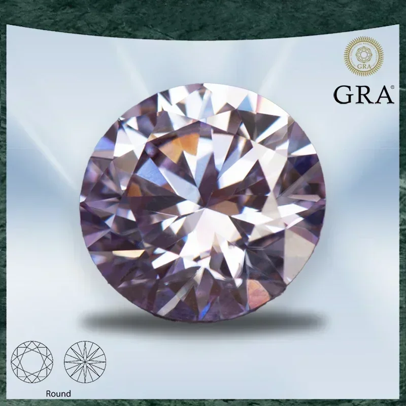 Moissanite Stone Light Purple Colour Round Cut VVS1 with GRA Certificate Gemstone Charms Beads Advanced Jewelry Making Materials
Moissanite Stone Light Purple Colour Round Cut VVS1 with GRA Certificate Gemstone Charms Beads Advanced Jewelry Making Materials