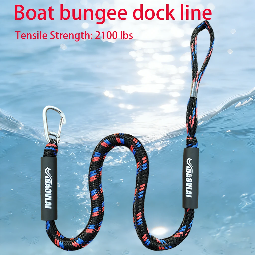 6ft Bungee Dock Line 2 Pack with Stainless Steel Clips Shock Absorbing Boat Mooring Rope for Jet Ski Pontoon Kayak Marine
6ft Bungee Dock Line 2 Pack with Stainless Steel Clips Shock Absorbing Boat Mooring Rope for Jet Ski Pontoon Kayak Marine