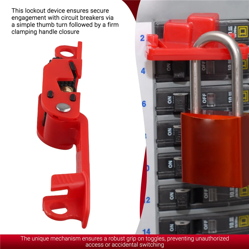 Y19A Red Electrical Box Circuit Breaker Lockout, Tagout Breaker Box Lock For Standard Single And Double Toggles
Y19A Red Electrical Box Circuit Breaker Lockout, Tagout Breaker Box Lock For Standard Single And Double Toggles