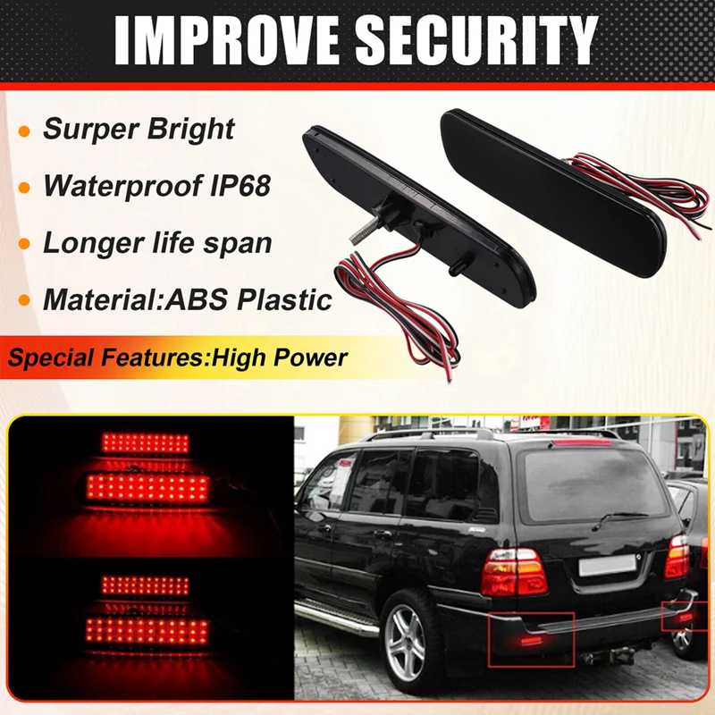 Car LED Rear Bumper Reflector Brake Light Tail Lamp 81920-60051 For Toyota Land Cruiser 1998-2007 Lexus LX470
Car LED Rear Bumper Reflector Brake Light Tail Lamp 81920-60051 For Toyota Land Cruiser 1998-2007 Lexus LX470