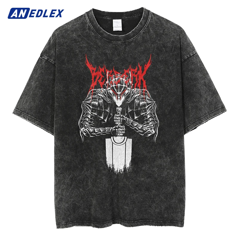 Summer Cotton Short Sleeve Tshirt Tops Japanese Anime Graphic T-Shirt Hip Hop Men Streetwear Washed Black Harajuku T Shirt
Summer Cotton Short Sleeve Tshirt Tops Japanese Anime Graphic T-Shirt Hip Hop Men Streetwear Washed Black Harajuku T Shirt