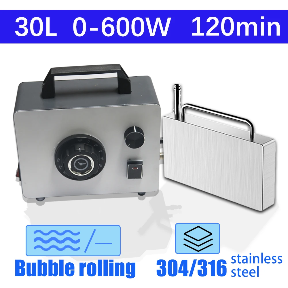Portable ultrasonic cleaning machine, suitable for 30L capacity, used for cleaning hardware, removing oil, rust, and wax
Portable ultrasonic cleaning machine, suitable for 30L capacity, used for cleaning hardware, removing oil, rust, and wax