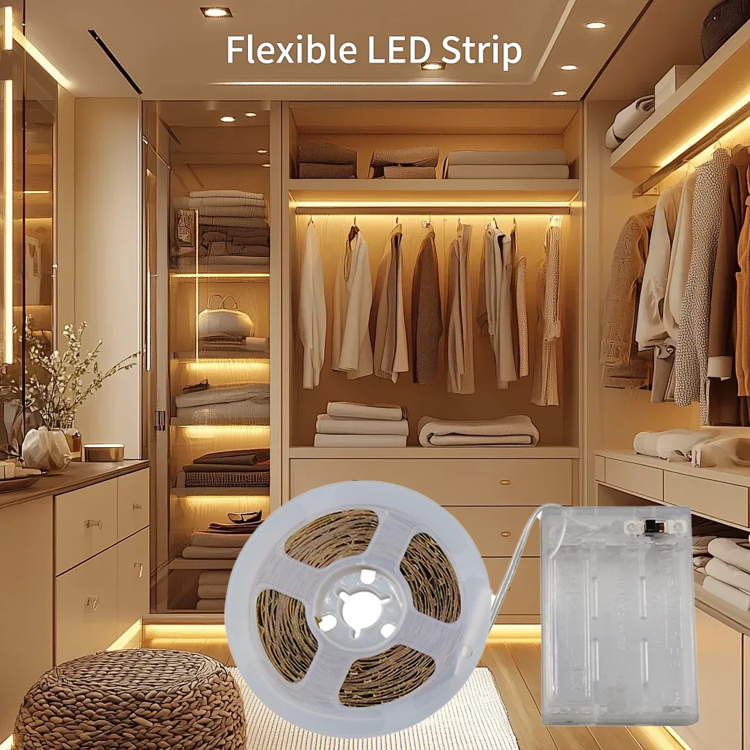 LED Strip Light, Battery-Powered (3 AA Batteries Not Included), Self-Adhesive, Ideal for Home Small Corner Decoration
LED Strip Light, Battery-Powered (3 AA Batteries Not Included), Self-Adhesive, Ideal for Home Small Corner Decoration