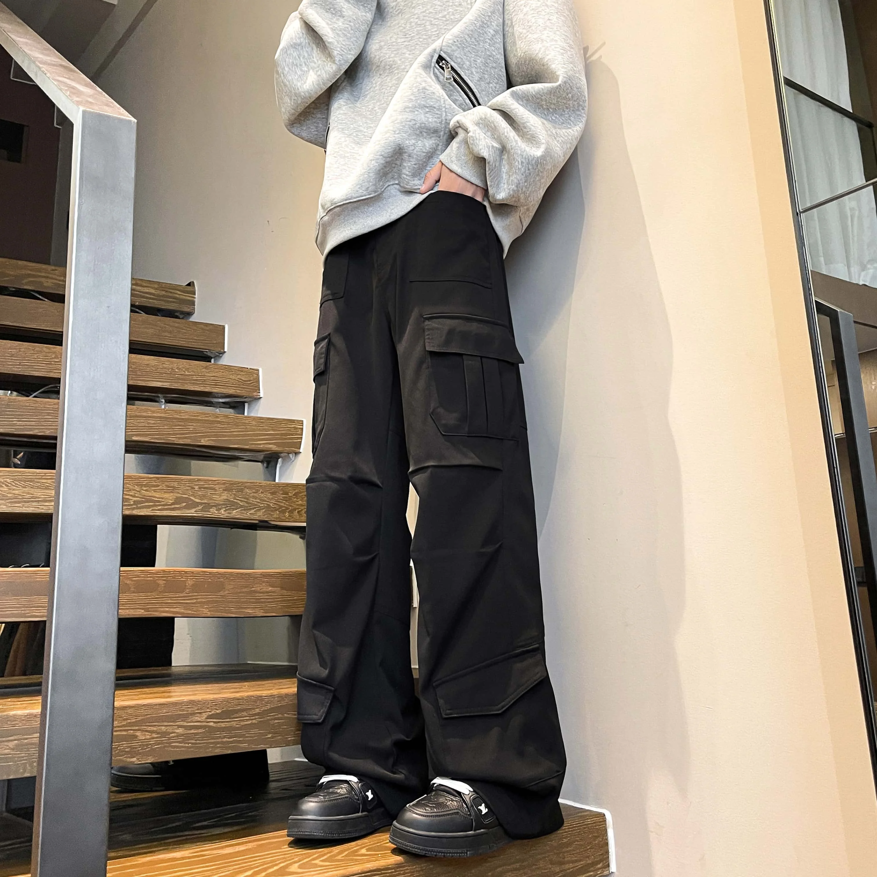 Men's American Street Style Cargo Pants, Plus Size Multi-Pocket Wide Leg Trousers, Durable Casual Straight Leg Pants (Sizes M-8X
Men's American Street Style Cargo Pants, Plus Size Multi-Pocket Wide Leg Trousers, Durable Casual Straight Leg Pants (Sizes M-8X