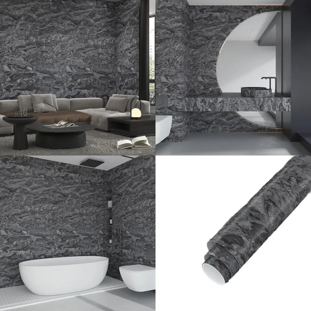 48x197 Inch Wide Grey Marble Effect Peel and Stick Vinyl for Waterproof, Removable Kitchen & Bathroom Countertops
48x197 Inch Wide Grey Marble Effect Peel and Stick Vinyl for Waterproof, Removable Kitchen & Bathroom Countertops