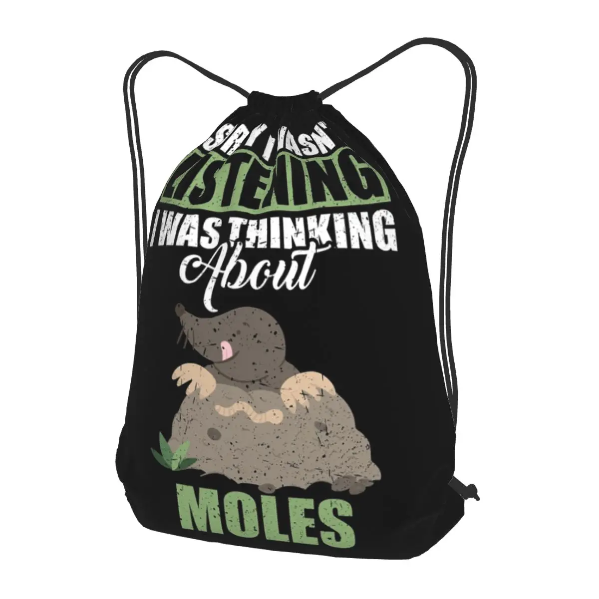 Sorry I Wasn't Listening Thinking About Moles Backpacks Casual Drawstring Bundle Pocket Storage Bag Book Bags for Travel Student
Sorry I Wasn't Listening Thinking About Moles Backpacks Casual Drawstring Bundle Pocket Storage Bag Book Bags for Travel Student