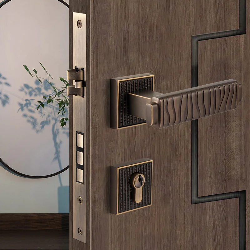 Gold Interior Apartment All-copper Split Lock Luxury American Interior Bedroom Door Lock and Handle
Gold Interior Apartment All-copper Split Lock Luxury American Interior Bedroom Door Lock and Handle